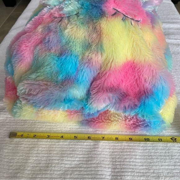 Justice Colorful Unicorn Blanket in a Plush Bag - Picture 7 of 9